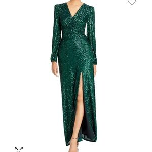 NWT Emerald Sequin Gown